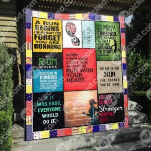 Run With Your Heart Quilt Blanket Vh09  Quilt